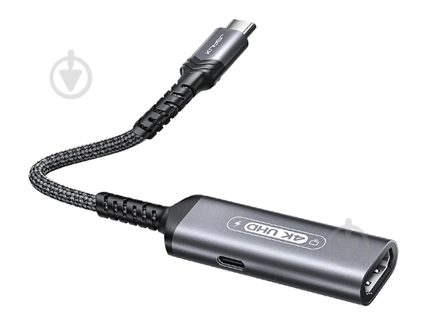 Адаптер для геймпада HDMI 4K@60Hz та USB-C PD JSAUX HB0201 grey - фото 1 Адаптер для геймпада HDMI 4K@60Hz та USB-C PD JSAUX HB0201 grey - фото 1