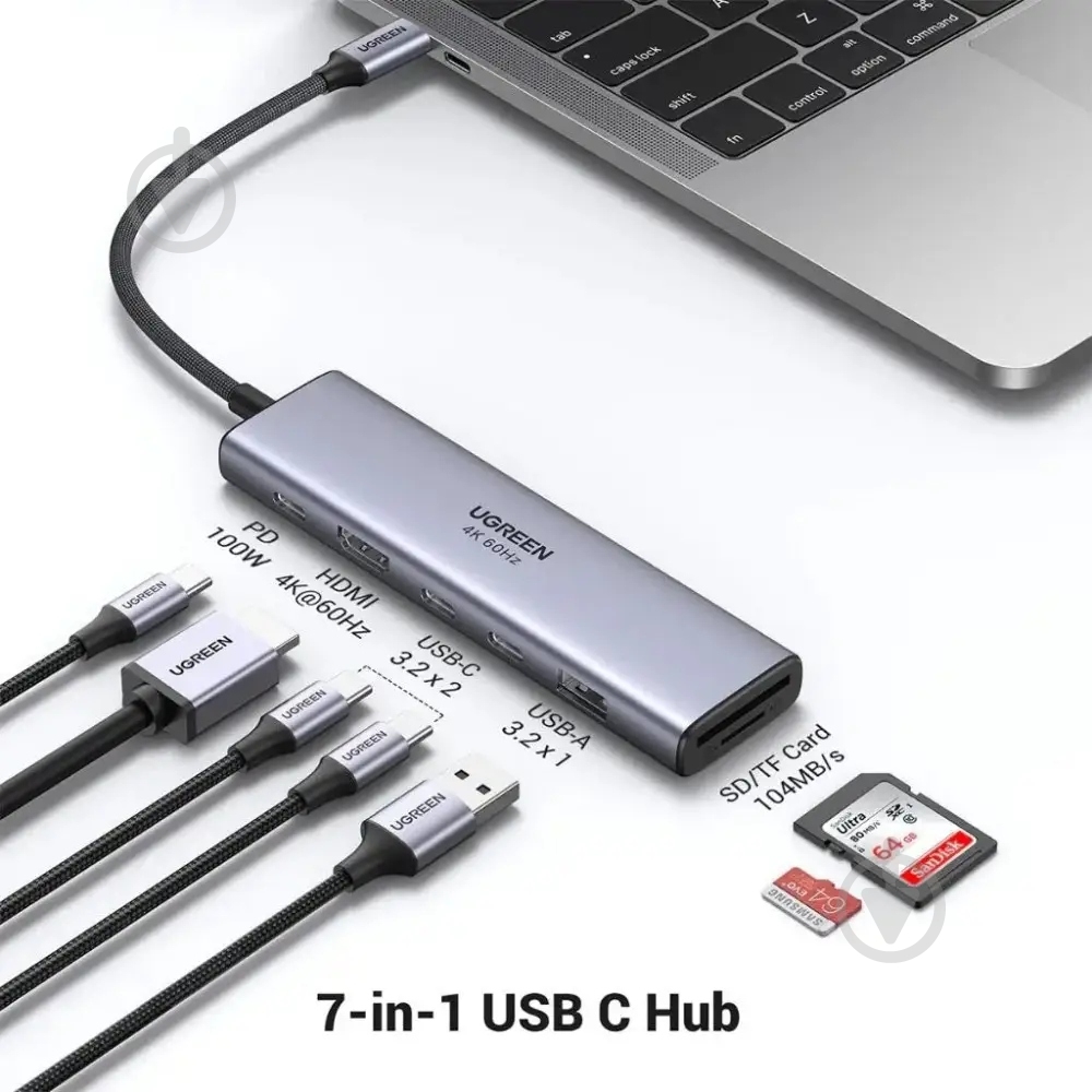 Док-станція UGREEN CM511 dark grey (45521) - фото 3 Док-станція UGREEN CM511 dark grey (45521) - фото 3