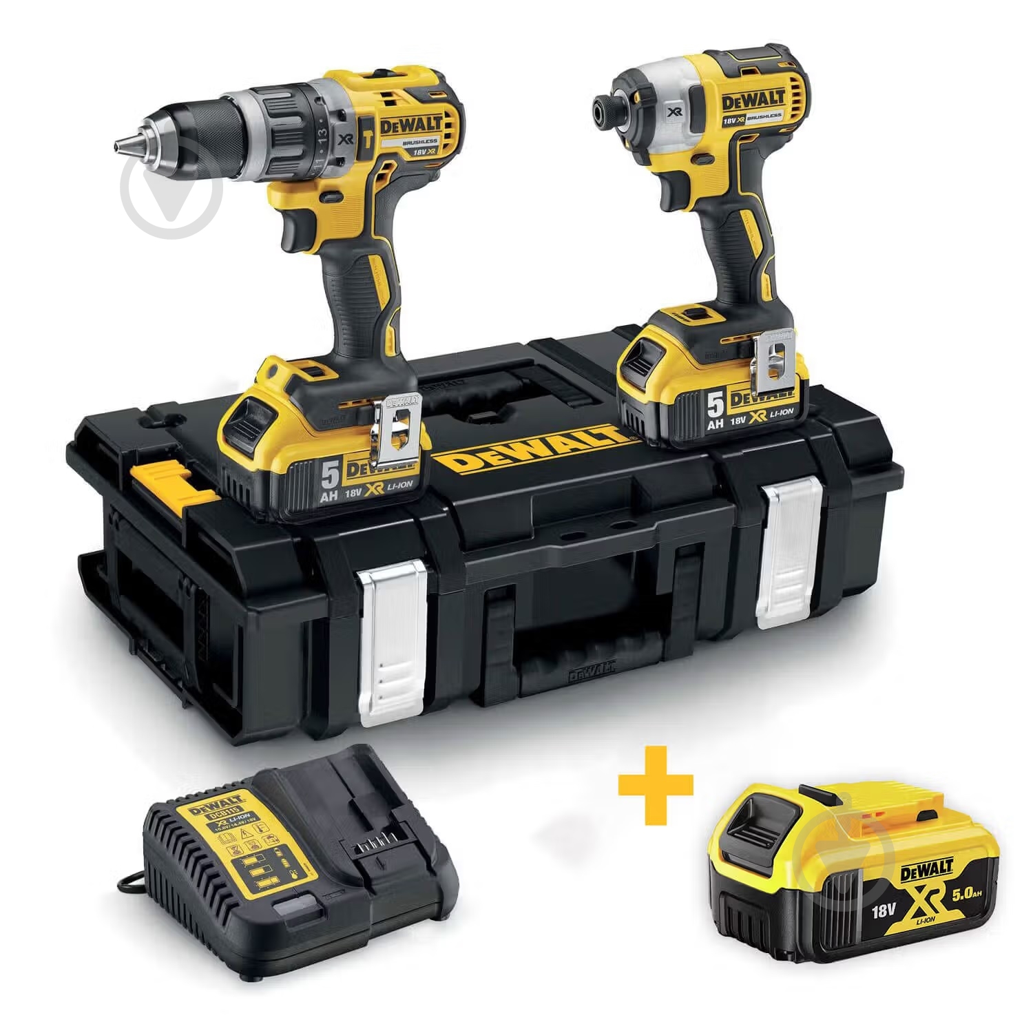 Набор инструментов DeWalt DCK266P2+DCB184 - фото 1