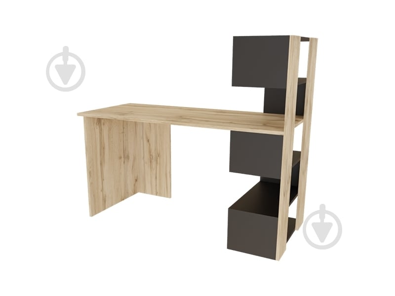 Стол компьютерный DC Robert правый дуб тахо/черный - фото 1