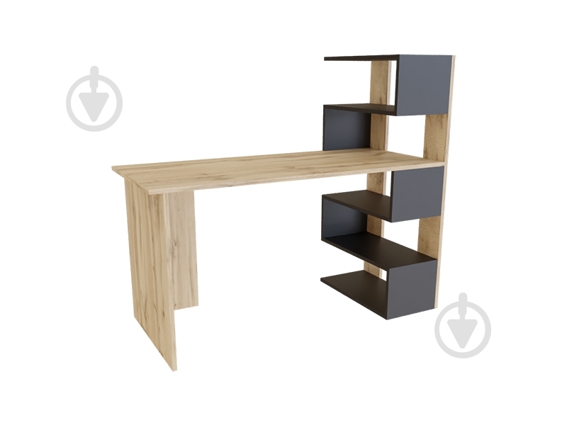 Стол компьютерный DC Robert правый дуб тахо/черный - фото 2