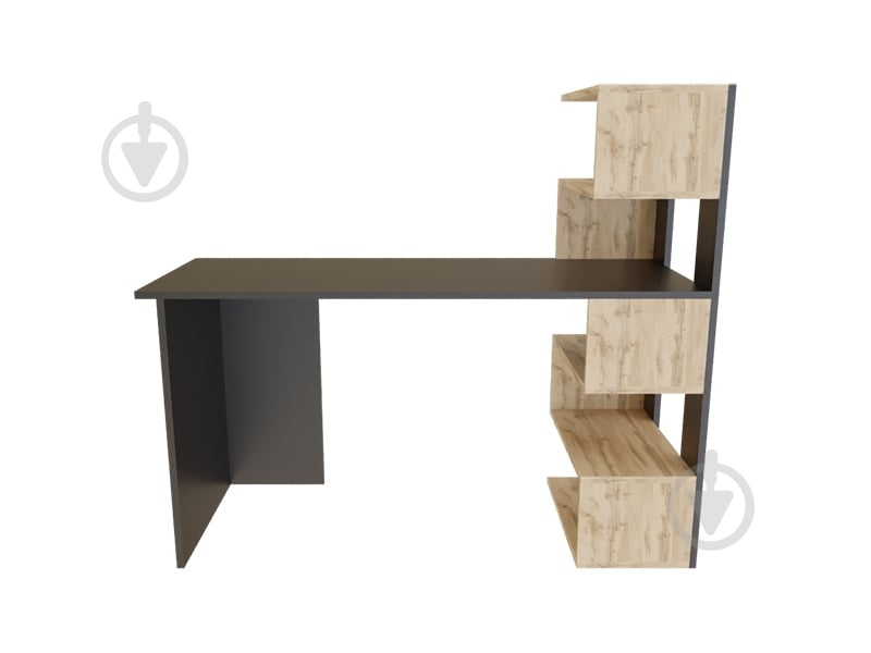 Стіл комп'ютерний DC Robert правий чорний/дуб тахо - фото 3