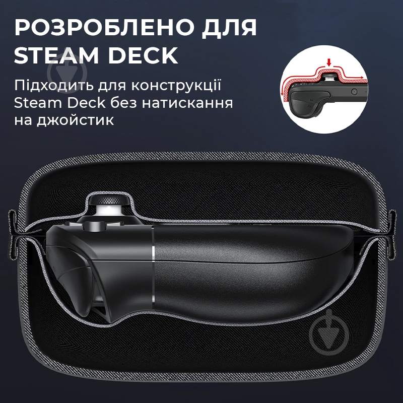 Чехол JSAUX для Steam Deck BG0102 серая grey - фото 5