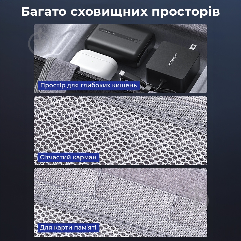 Чехол JSAUX для Steam Deck BG0102 серая grey - фото 7