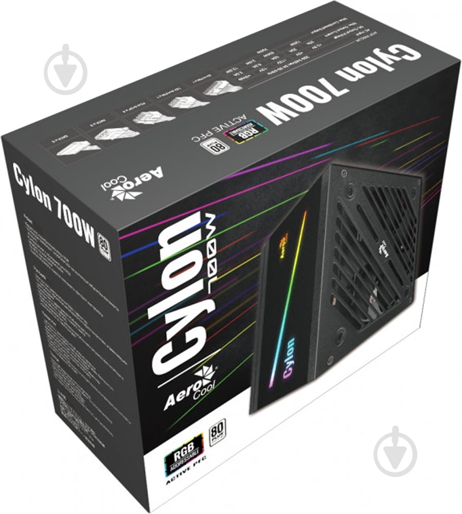 Блок питания AeroCool Cylon 700W ARGB 700 Вт - фото 9
