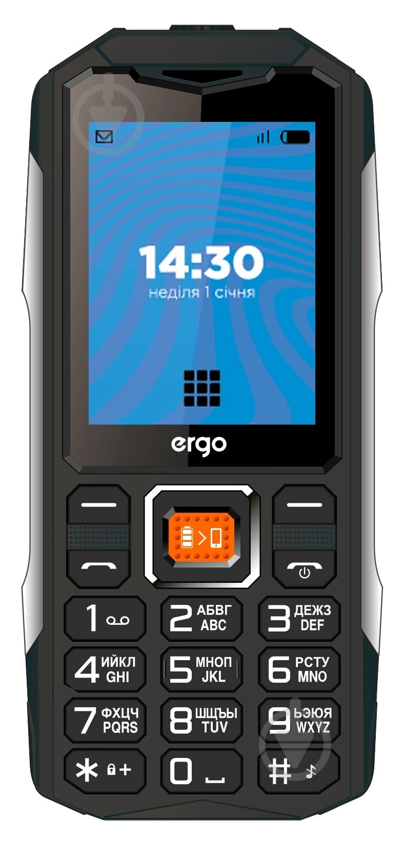 Мобільний телефон Ergo E242 Dual Sim black E242 Dual Sim (black) - фото 2