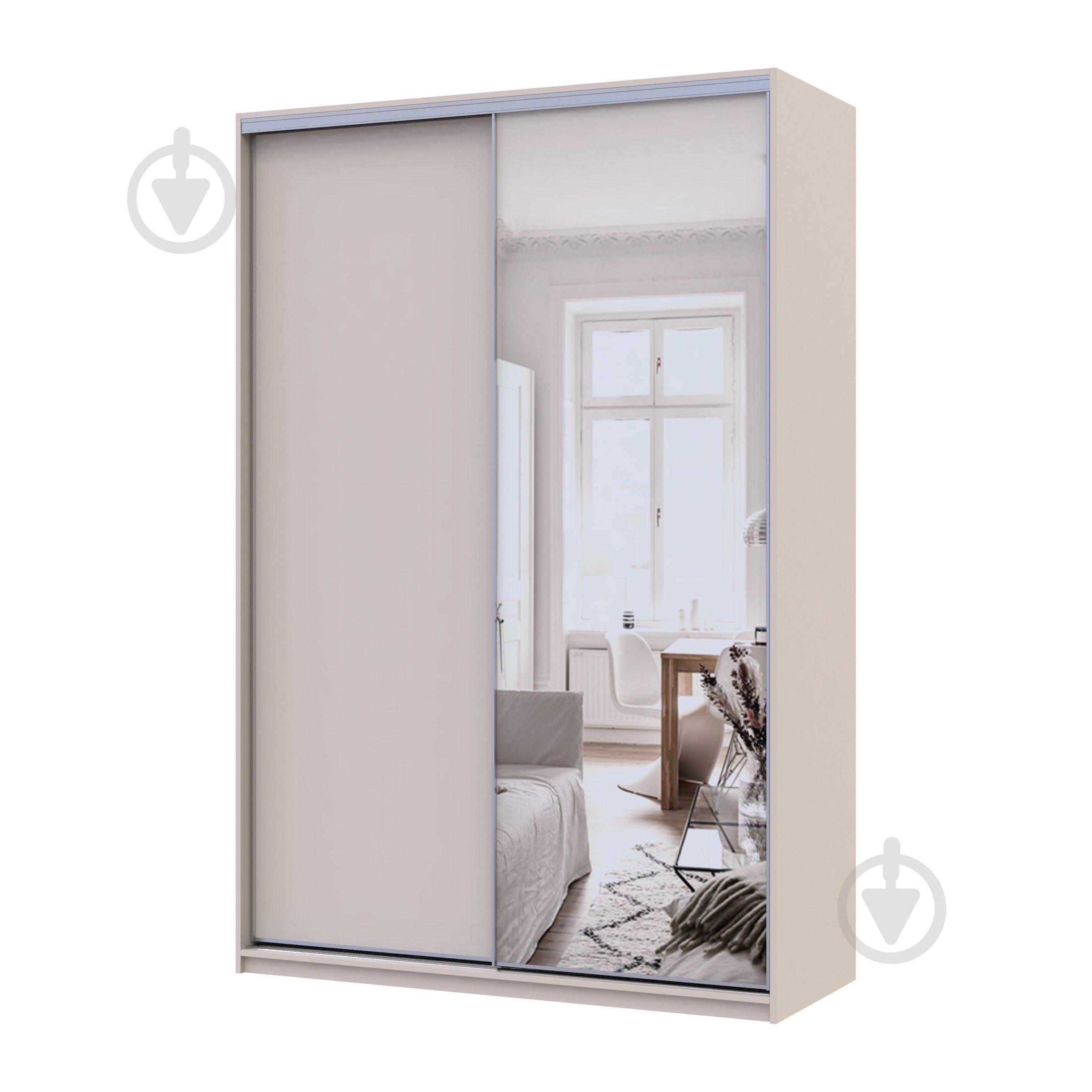 Шкаф-купе Сити Лайт Doros зеркалоДСП 1,5 м 1500x600x2250 мм кашемир двери / ДСП/зеркало - фото 1 Шкаф-купе Сити Лайт Doros зеркалоДСП 1,5 м 1500x600x2250 мм кашемир двери / ДСП/зеркало - фото 1