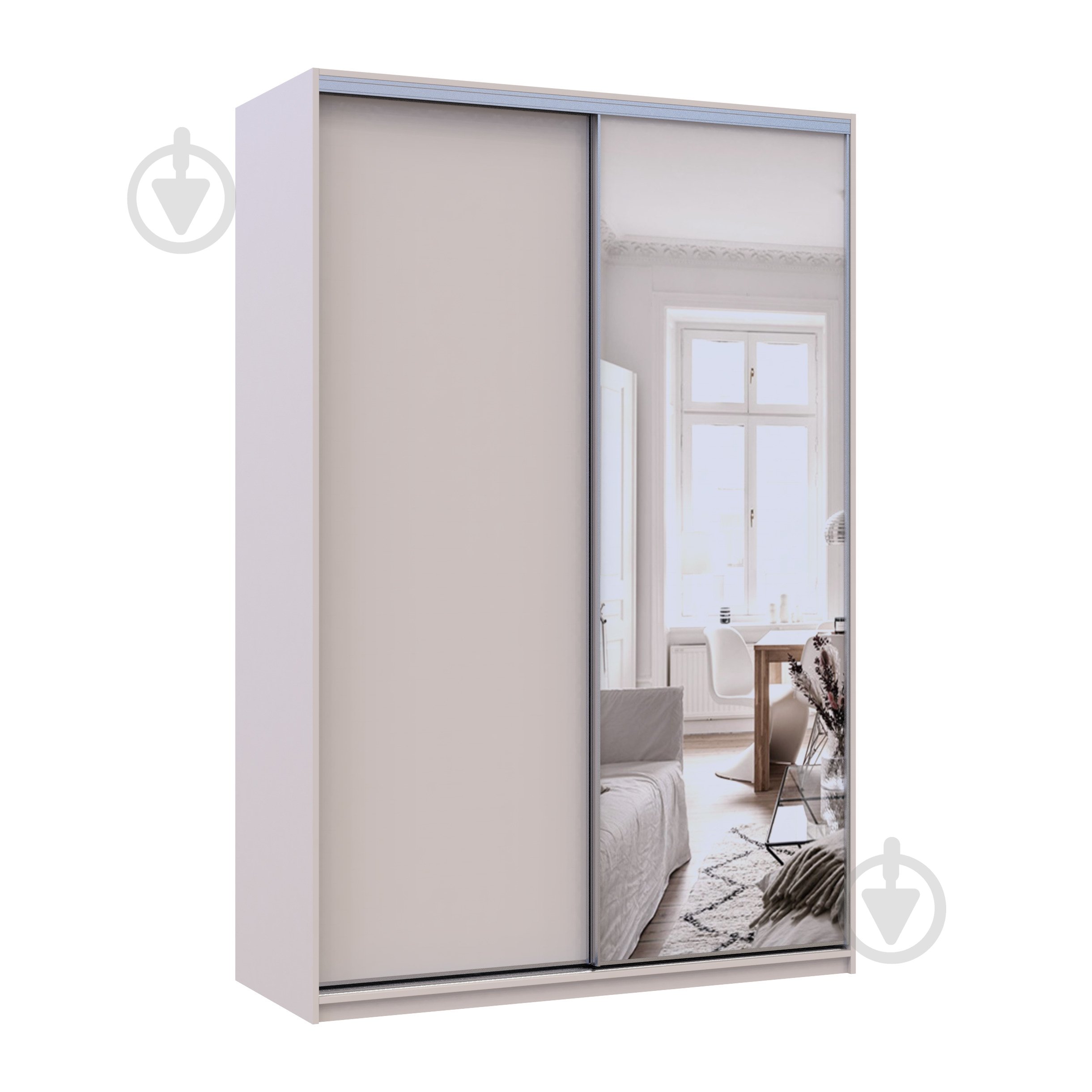 Шкаф-купе Сити Лайт Doros зеркалоДСП 1,5 м 1500x600x2250 мм кашемир двери / ДСП/зеркало - фото 6 Шкаф-купе Сити Лайт Doros зеркалоДСП 1,5 м 1500x600x2250 мм кашемир двери / ДСП/зеркало - фото 6