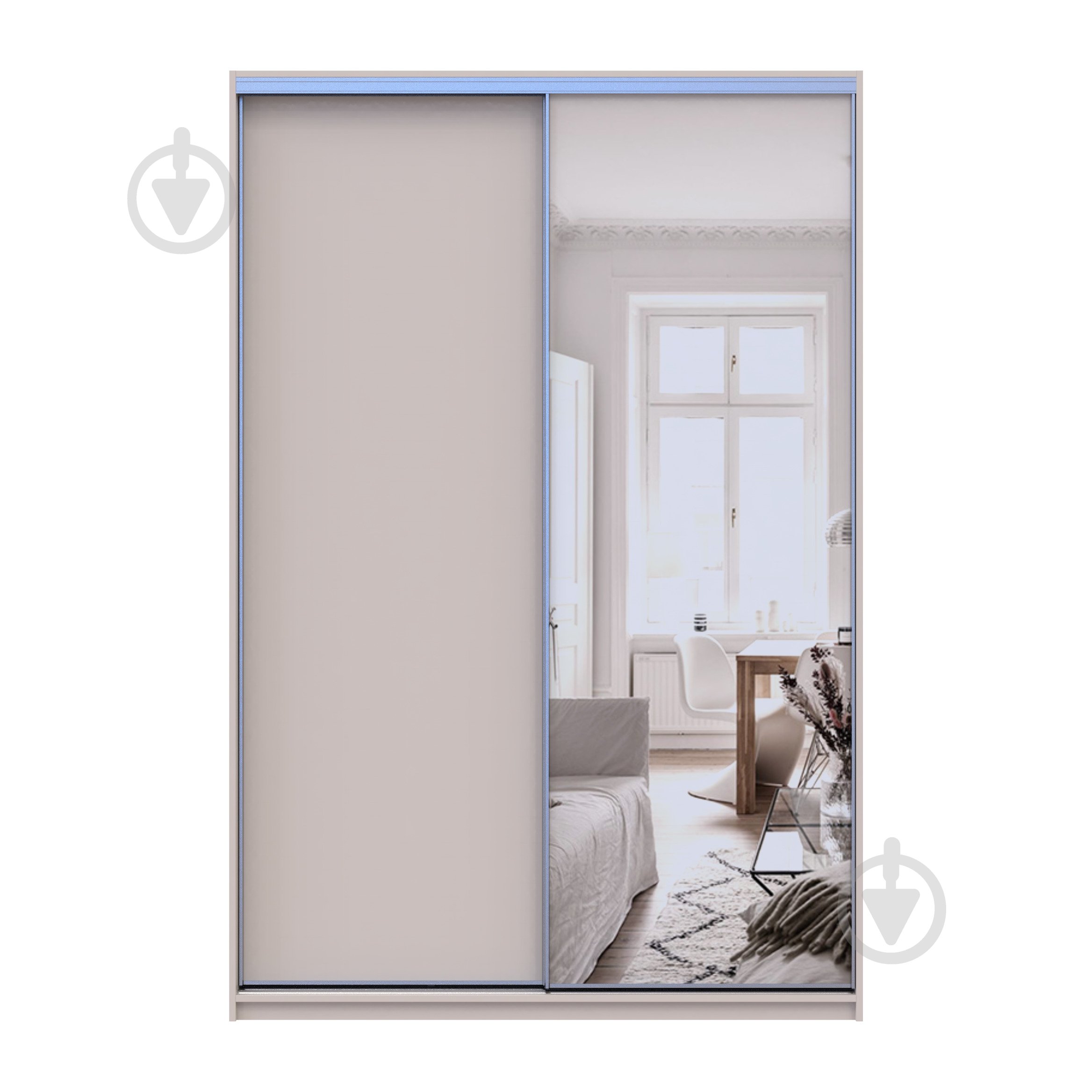 Шкаф-купе Сити Лайт Doros зеркалоДСП 1,5 м 1500x600x2250 мм кашемир двери / ДСП/зеркало - фото 4 Шкаф-купе Сити Лайт Doros зеркалоДСП 1,5 м 1500x600x2250 мм кашемир двери / ДСП/зеркало - фото 4