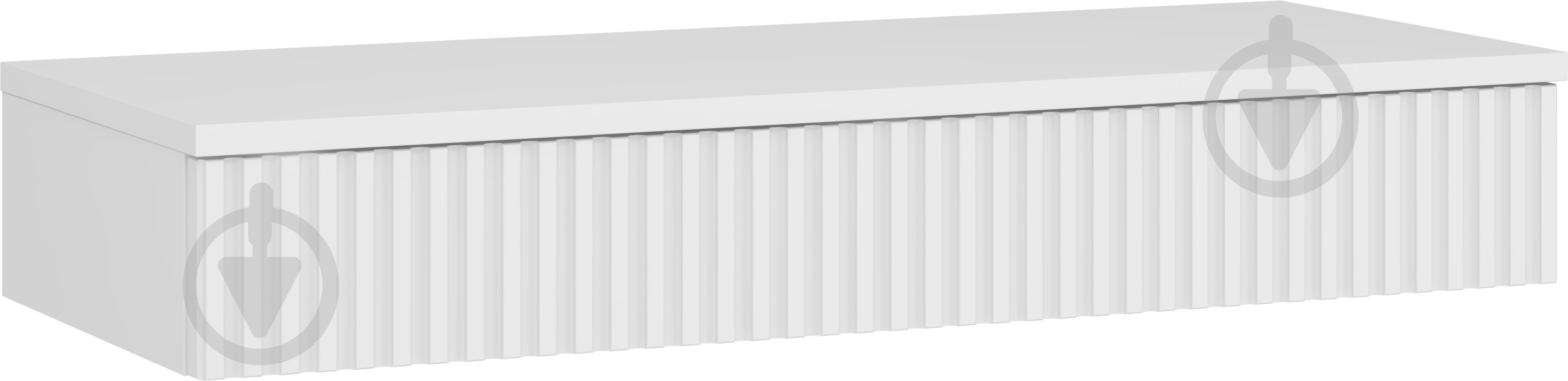 Стіл-шухляда Грейд ТОРІНО 128х802х320 мм білий матовий/білий матовий - фото 1