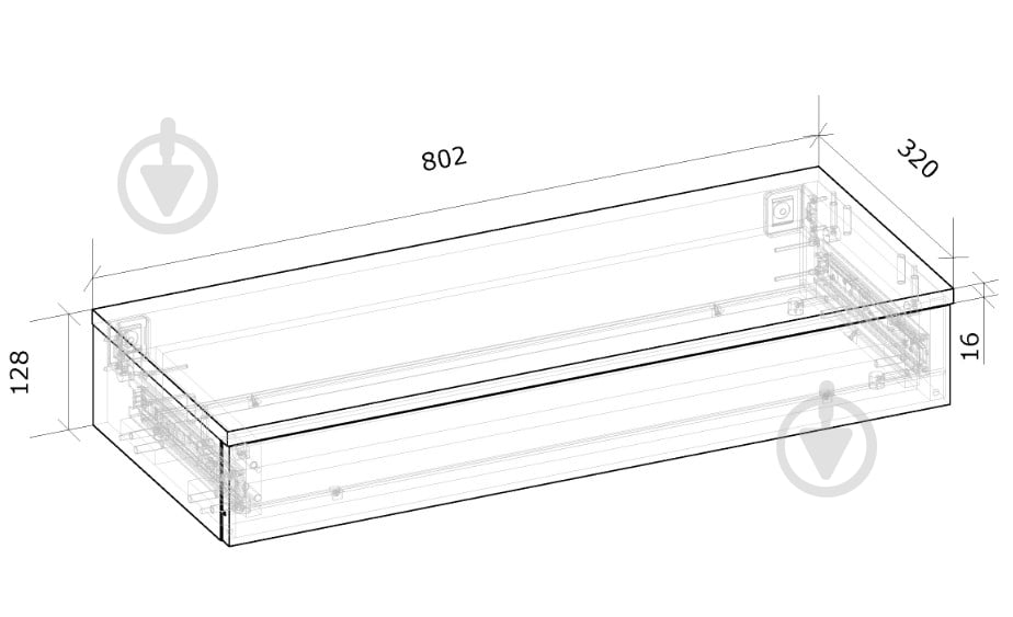 Стіл-шухляда Грейд ТОРІНО 128х802х320 мм софт залізо/софт залізо - фото 3 Стіл-шухляда Грейд ТОРІНО 128х802х320 мм софт залізо/софт залізо - фото 3