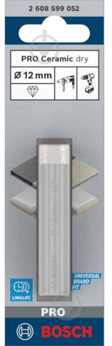 Сверло алмазное Bosch PRO Ceramic dry 1 шт. 2608599052 - фото 3
