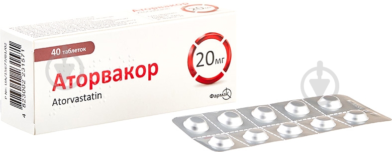 Аторвакор №40 (10х4) таблетки 40 мг - фото 1
