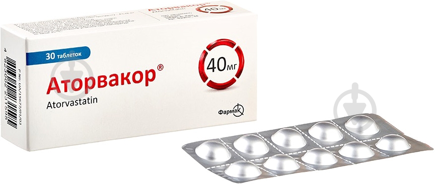 Аторвакор №30 (10Х3) таблетки 40 мг - фото 1
