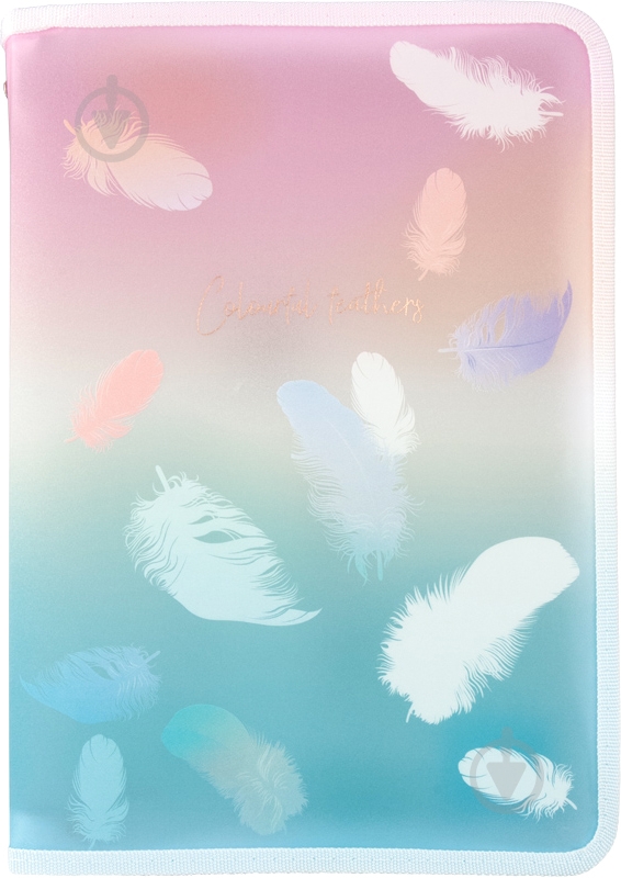 Папка на молнии А5+ Colourful Feather 011808-91-a Axent - фото 1 Папка на молнии А5+ Colourful Feather 011808-91-a Axent - фото 1