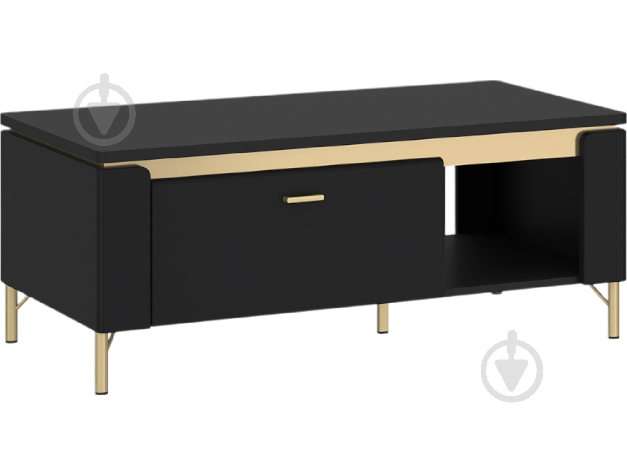 Стол журнальный Meble Wojcik Norica 650x1104x460 мм золотистый/ черный - фото 1