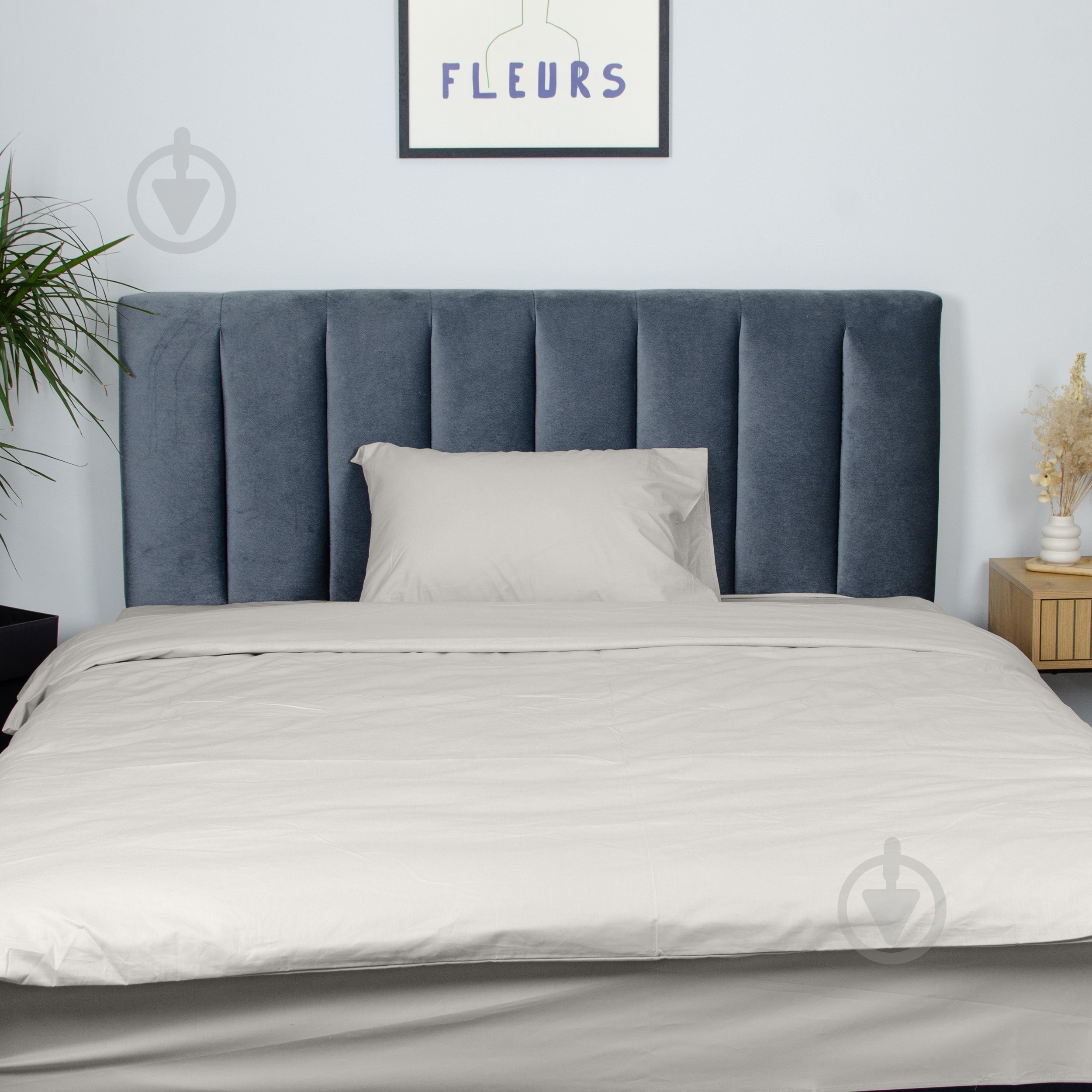 Простынь на резинке Моно 160x200 см бежевый - фото 3