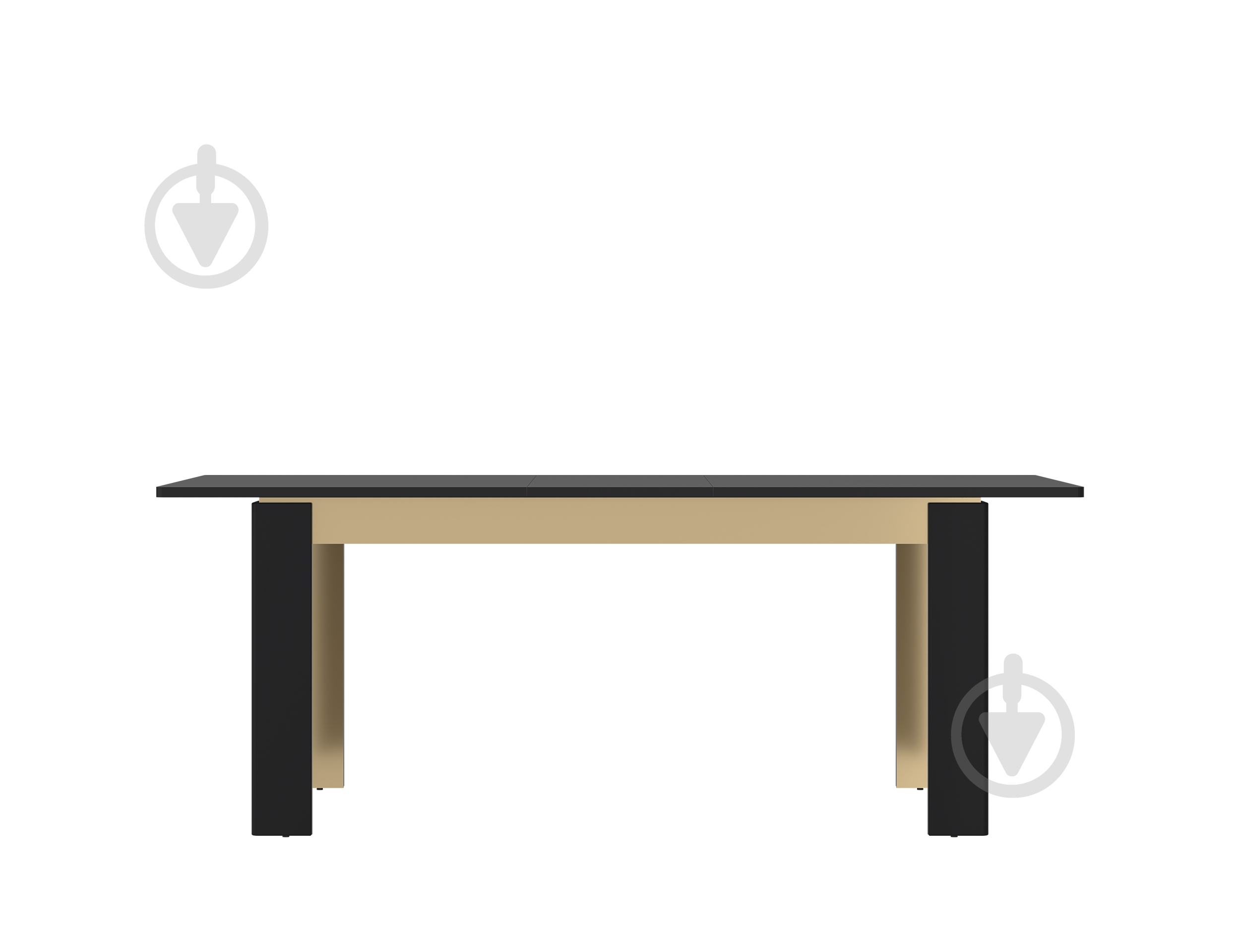 Стол обеденный Meble Wojcik Norica 1600(2000)x900x756мм черный матовый/черный матовый - фото 4 Стол обеденный Meble Wojcik Norica 1600(2000)x900x756мм черный матовый/черный матовый - фото 4