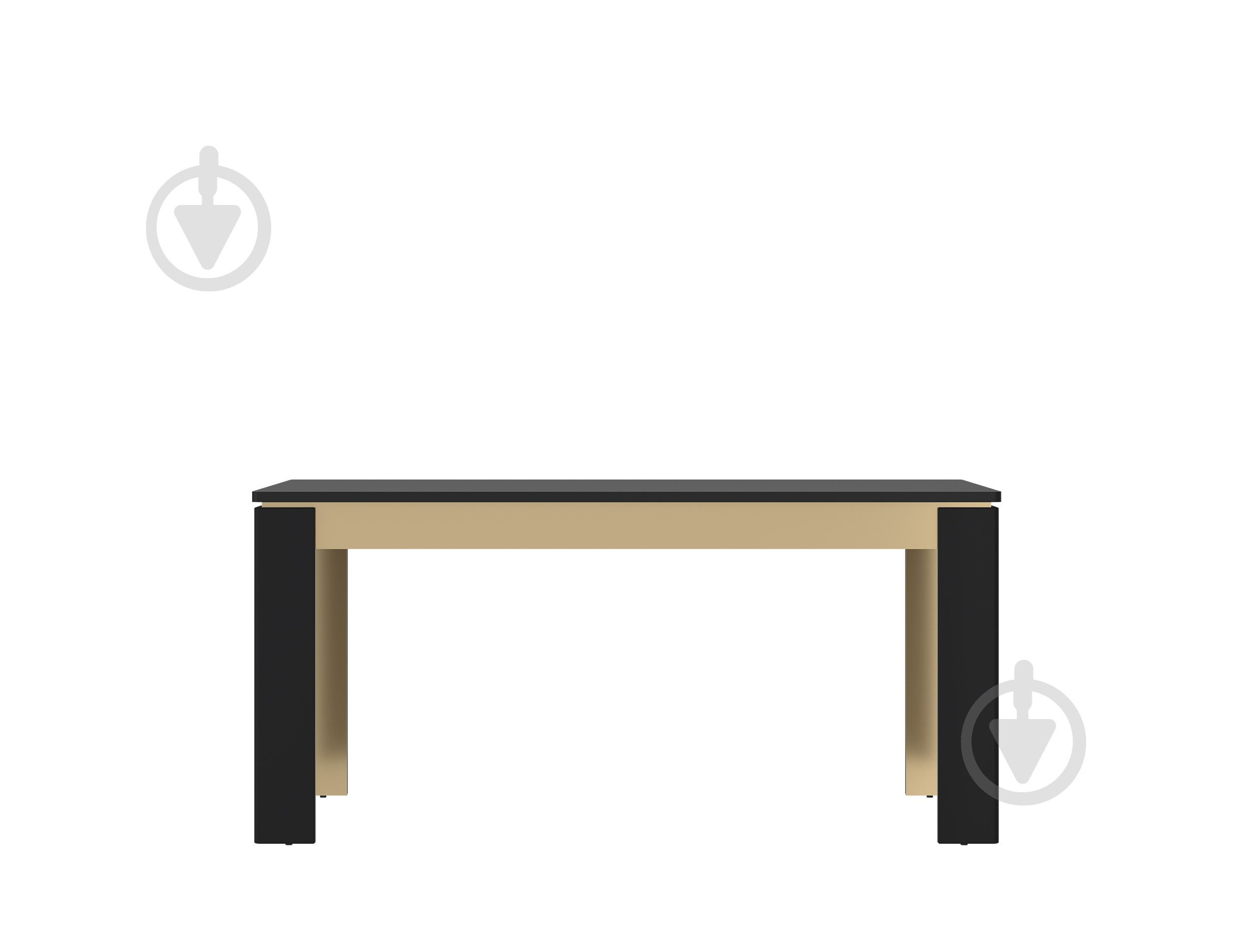 Стол обеденный Meble Wojcik Norica 1600(2000)x900x756мм черный матовый/черный матовый - фото 2 Стол обеденный Meble Wojcik Norica 1600(2000)x900x756мм черный матовый/черный матовый - фото 2