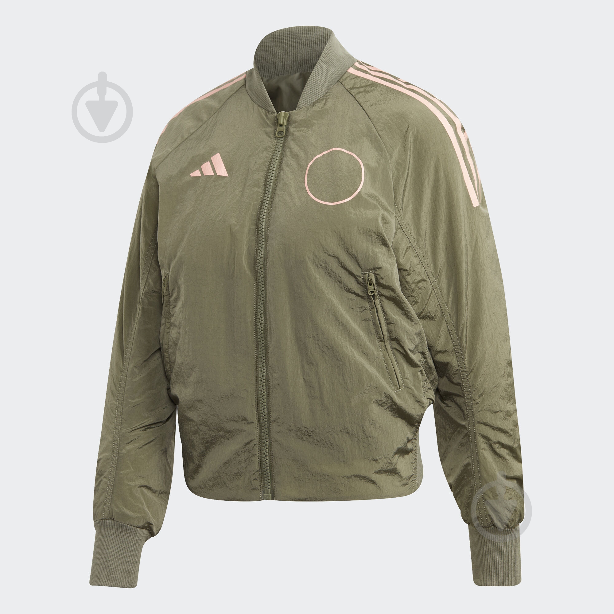 Ветровка женская демисезонная Adidas W VRCT JK PAD FN1516 р.S зеленая - фото 1
