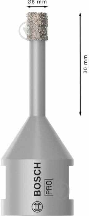 Свердло алмазне Bosch PRO Ceramic dry 6 мм 2608599039 - фото 2