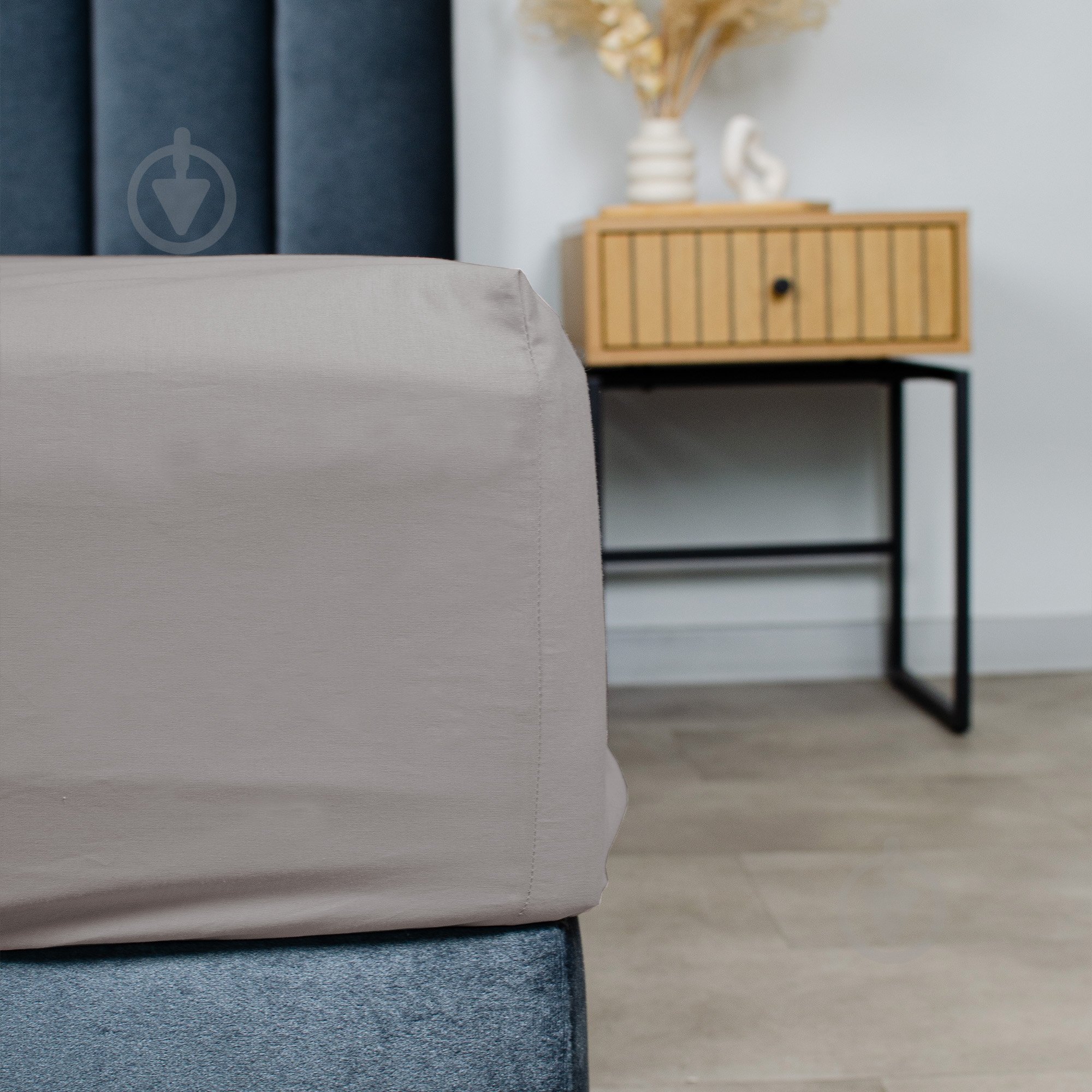 Простынь на резинке Моно 160x200 см мокко - фото 2