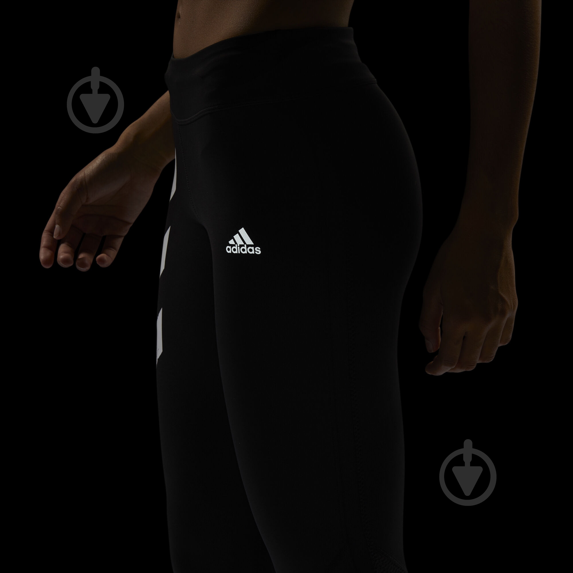 Лосины Adidas OWN THE RUN TGT FP7539 р.S черный - фото 8