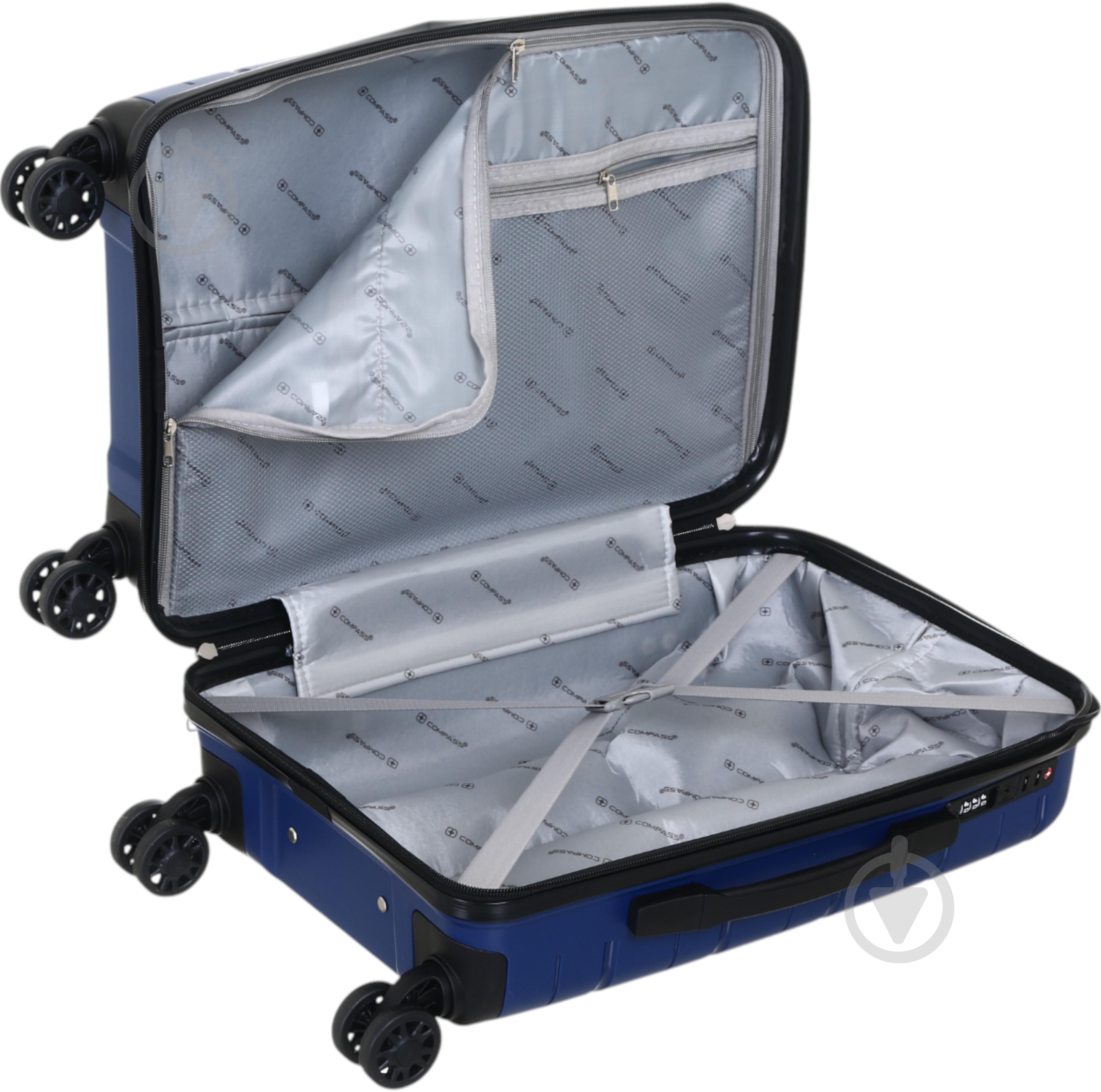 Чемодан Compass №XY007 S 36 л синий 49x35x21 см - фото 11 Чемодан Compass №XY007 S 36 л синий 49x35x21 см - фото 11