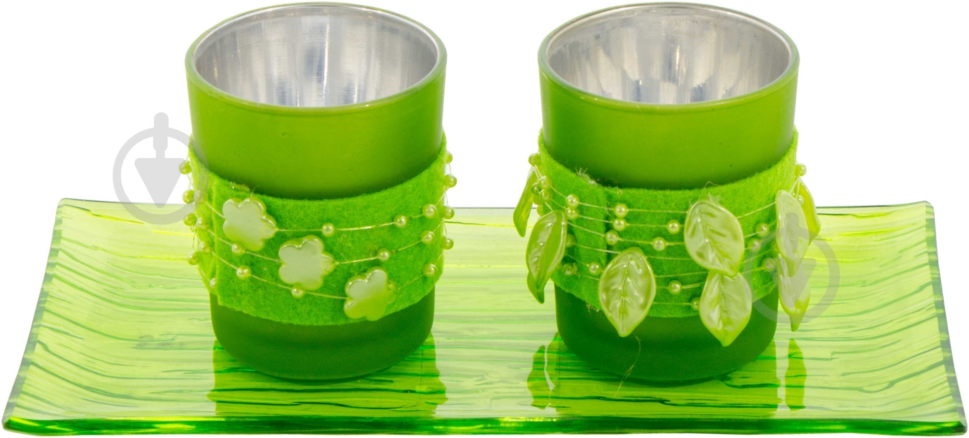 Набір свічників Зелені EBA410050 - фото 1