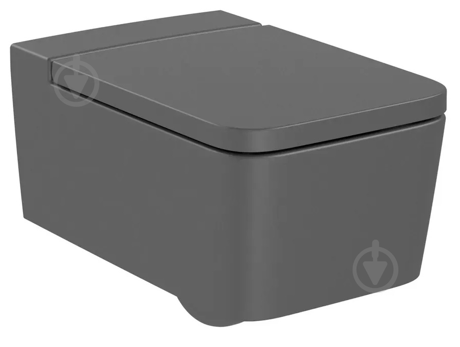 Унитаз подвесной ROCA Inspira Square Rimless Onyx - фото 1 Унитаз подвесной ROCA Inspira Square Rimless Onyx - фото 1