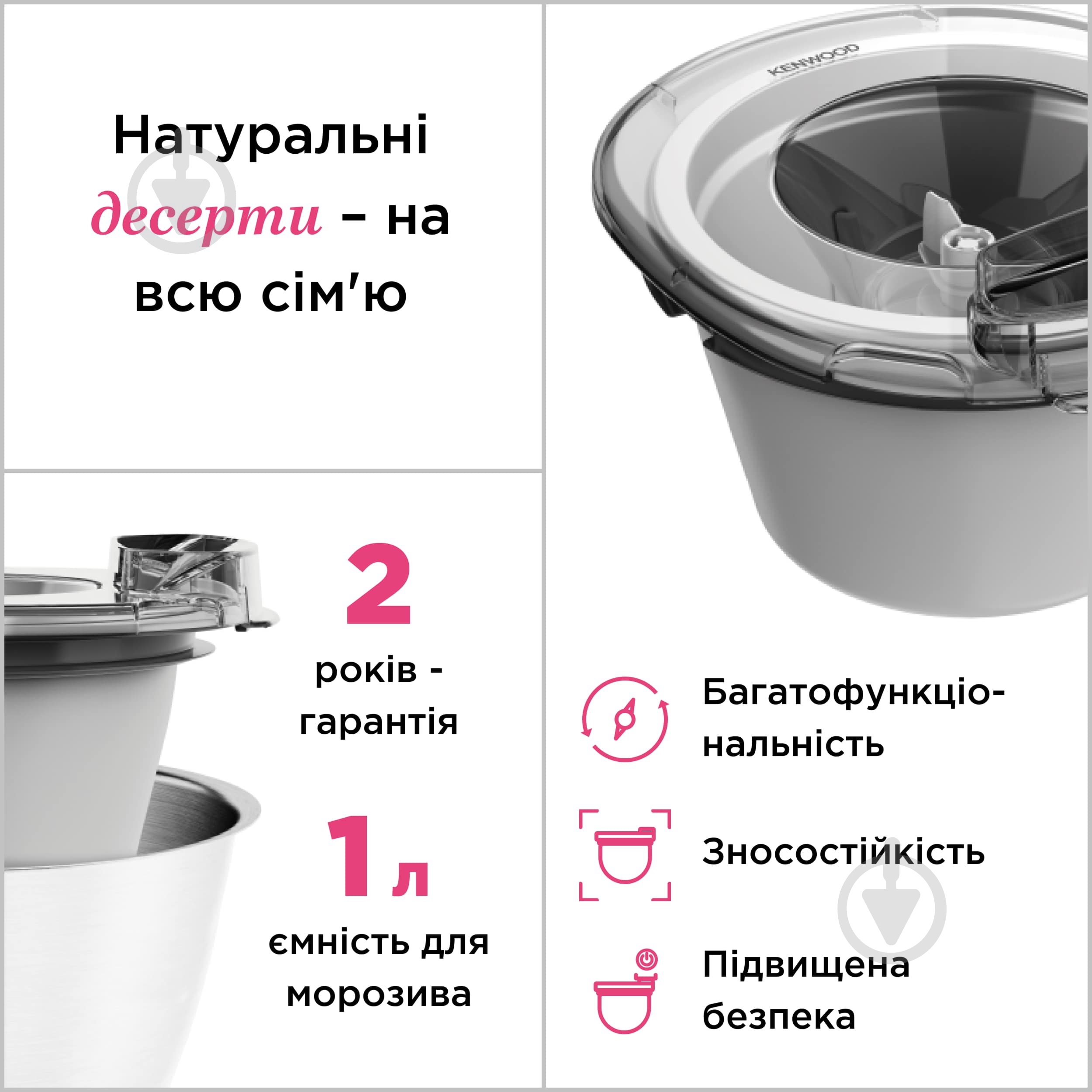 Насадка до кухонної машини Kenwood 21804 KAX71.000WH - фото 2