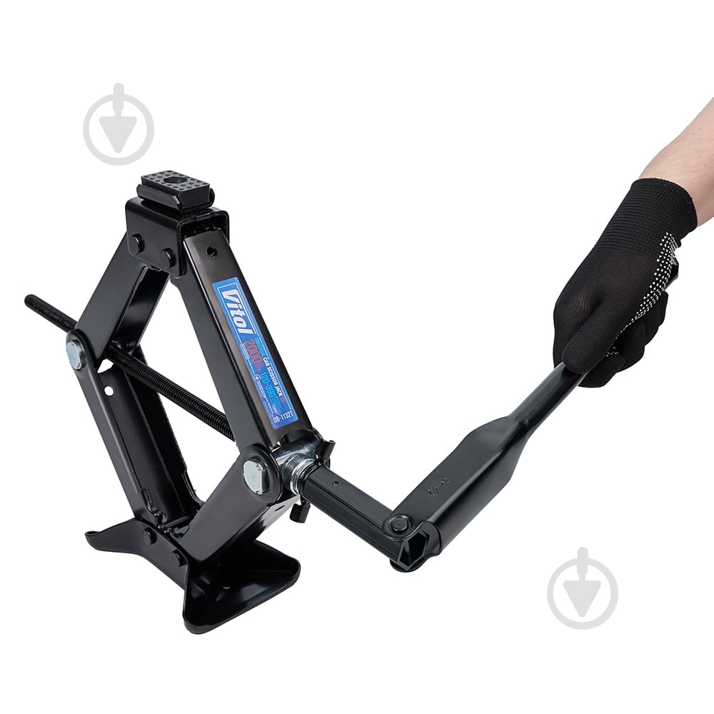 Домкрат механічний ромбічний Vitol гумовий упор DB-1132T 2 т - фото 5