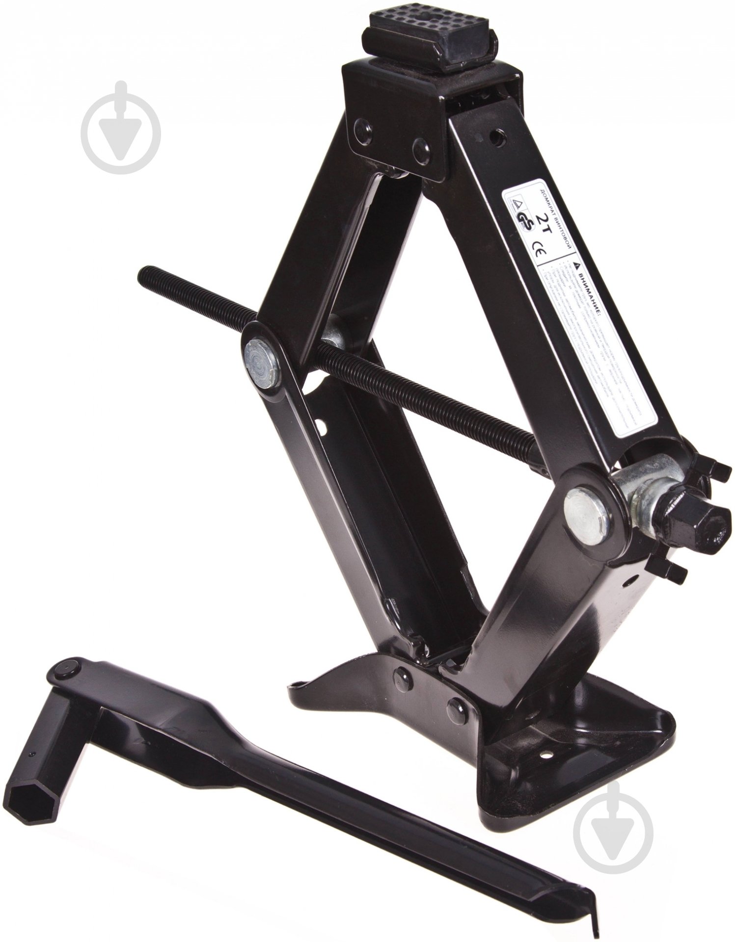 Домкрат механічний ромбічний Vitol гумовий упор DB-1132T 2 т - фото 14