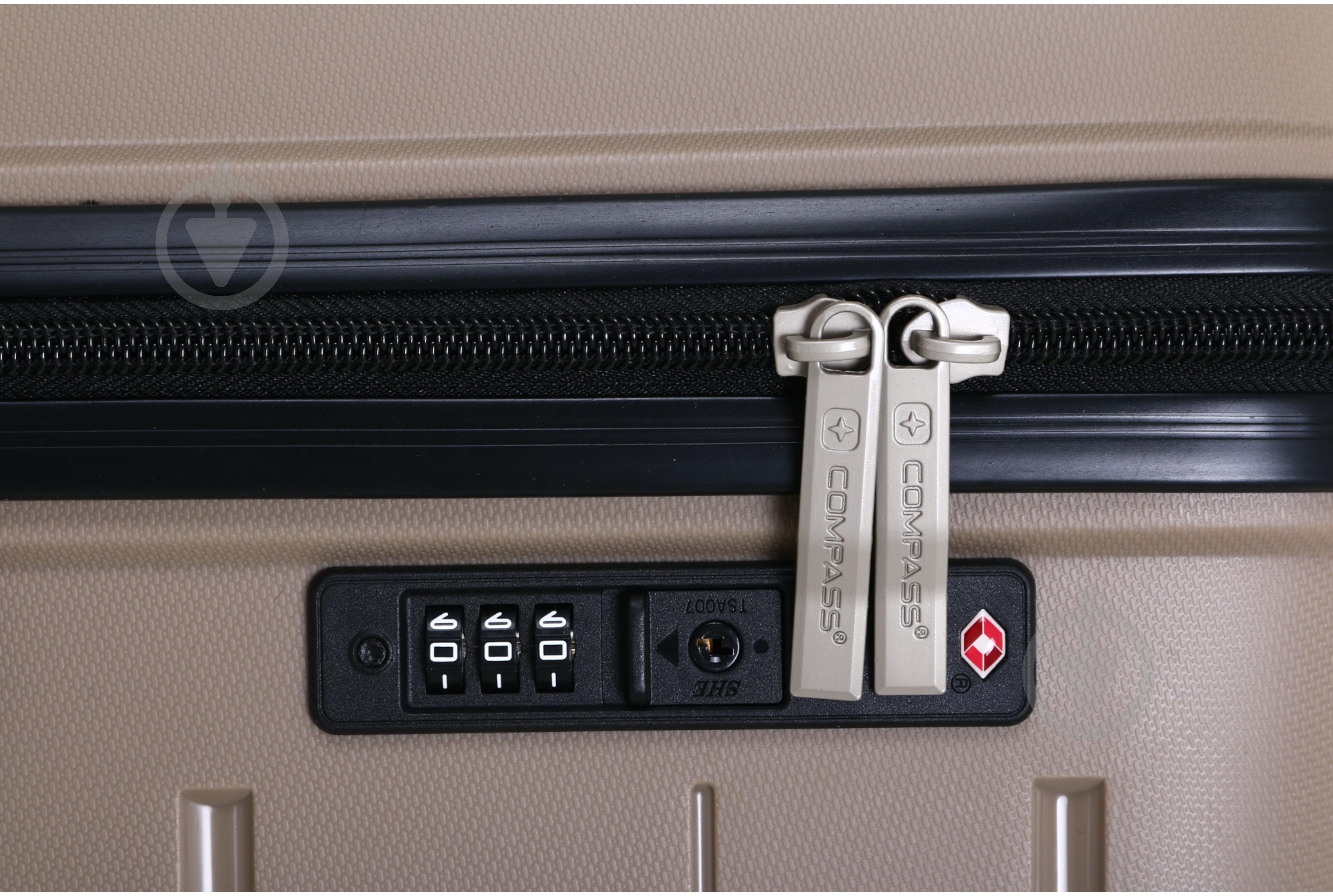 ᐉ Валіза Compass №XY007 L 93 л капучино 70x46x29 см • Краща ціна
