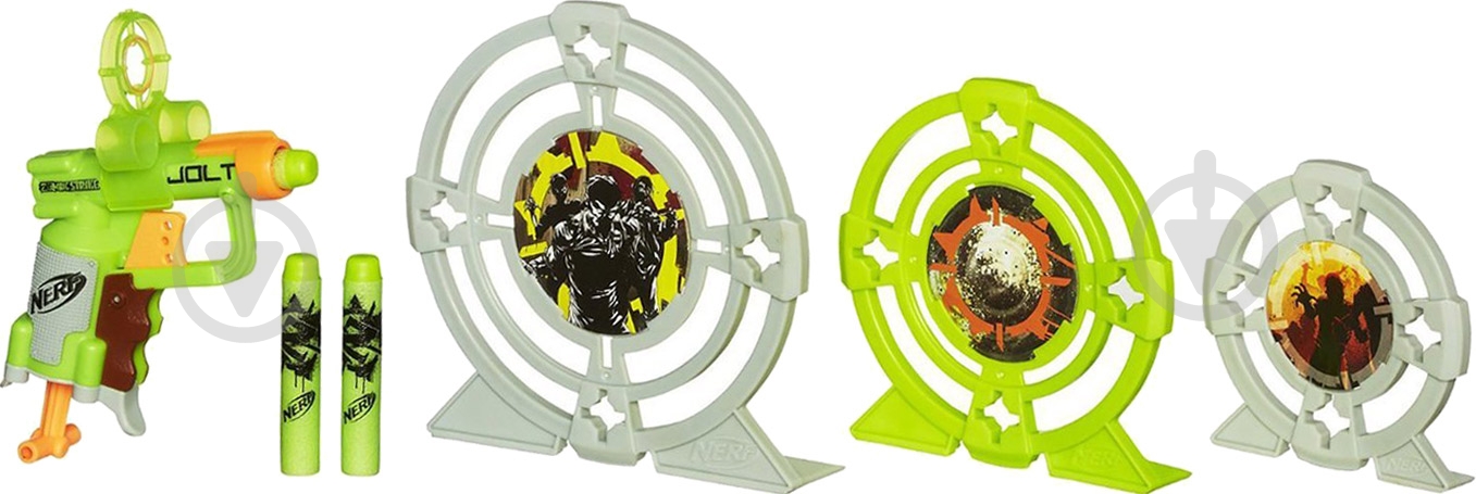 Бластер Nerf Зомби Страйк Мишени + Джолт A6636 - фото 1