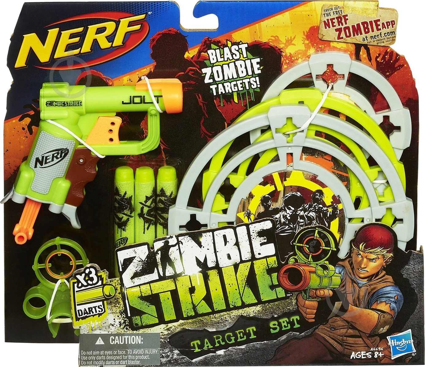 Бластер Nerf Зомби Страйк Мишени + Джолт A6636 - фото 2