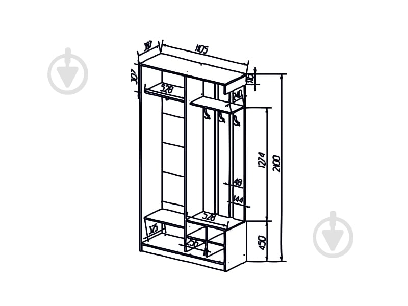 Прихожая DC Mari венге магия - фото 4