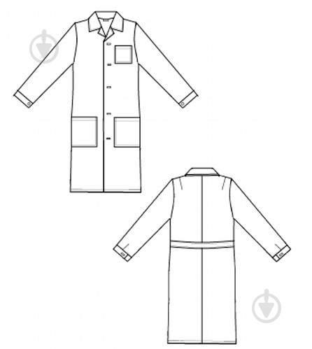 Халат медичний 3СМаркет чоловічий р. M 0300 білий - фото 2 Халат медичний 3СМаркет чоловічий р. M 0300 білий - фото 2