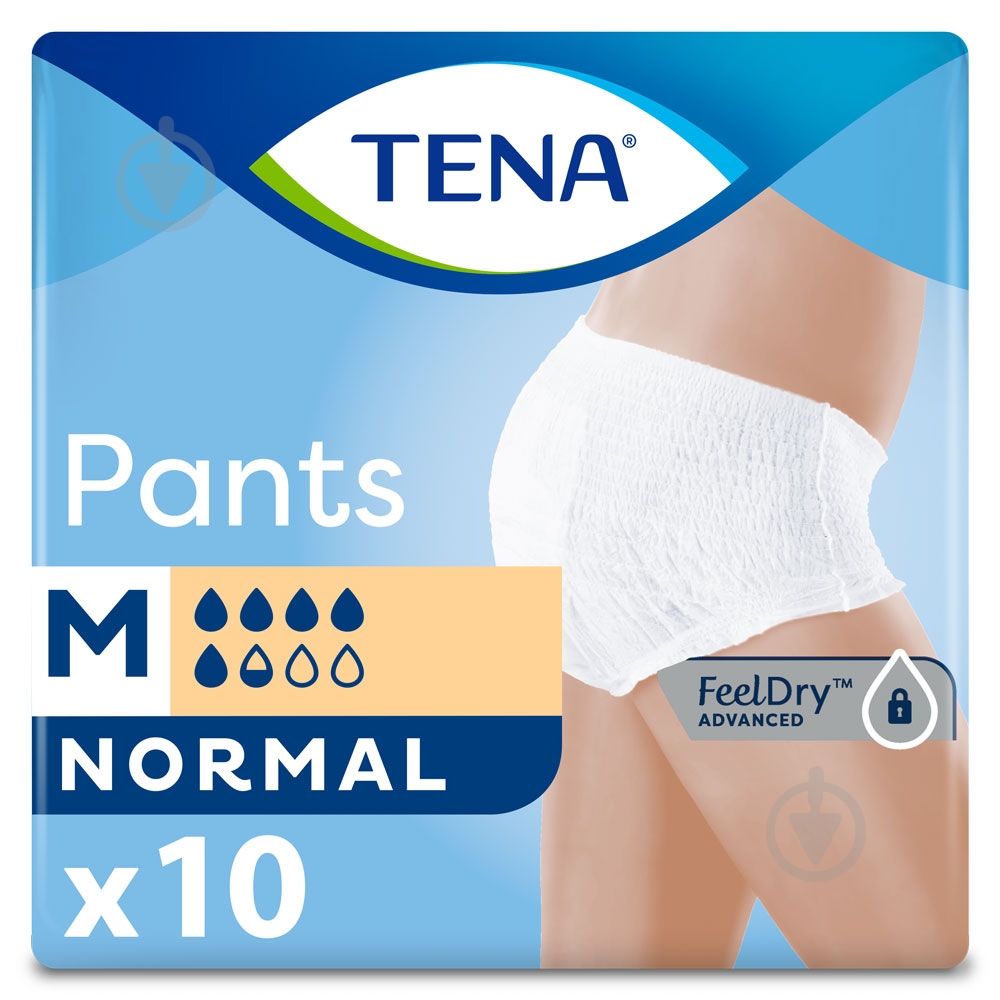 Подгузники-трусы Tena Pants Normal M 85-110 см 10 шт. - фото 1