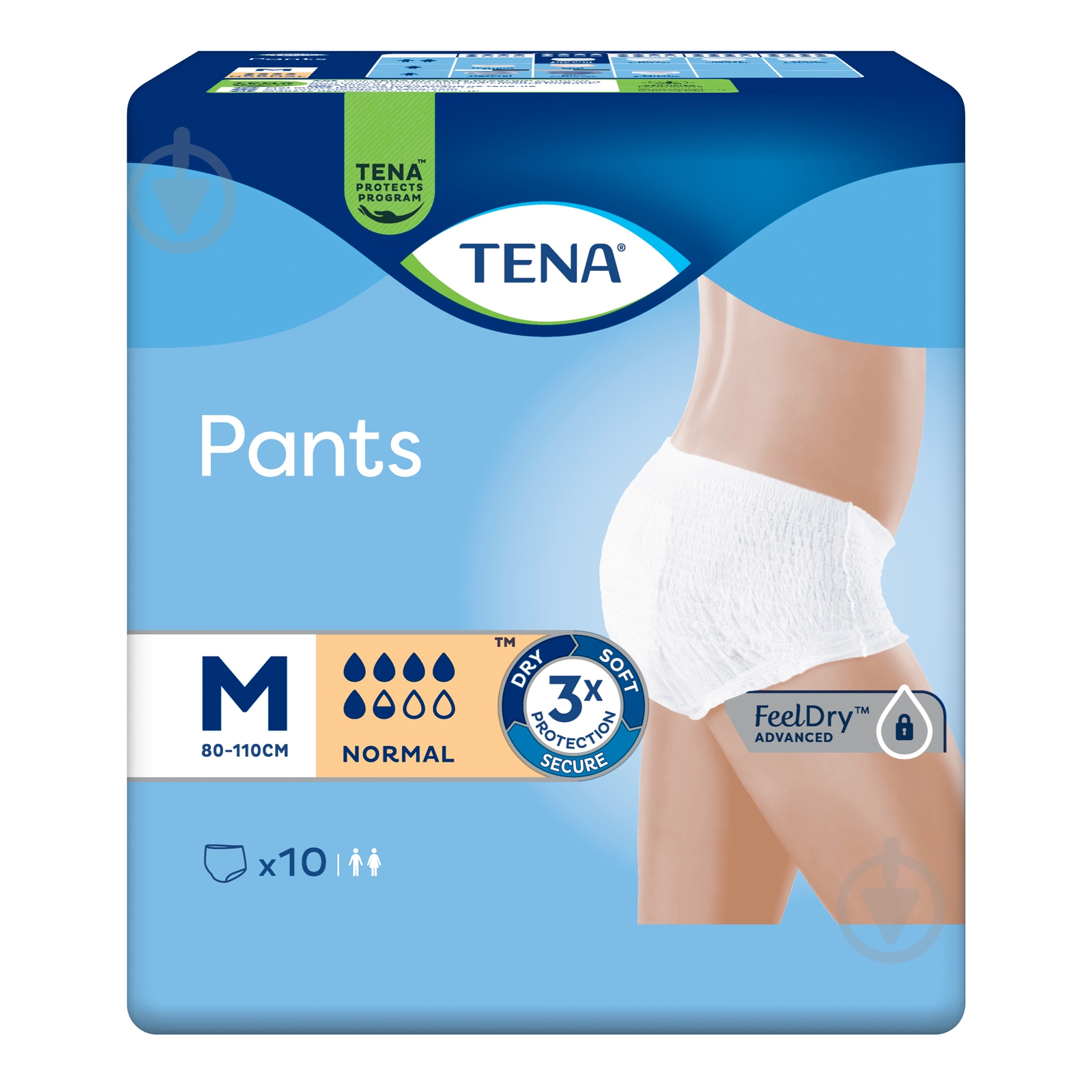 Подгузники-трусы Tena Pants Normal M 85-110 см 10 шт. - фото 2