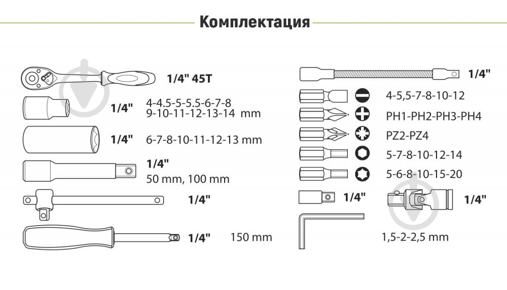 Набор ручного инструмента Alloid 53 шт. НГ-4053П - фото 6