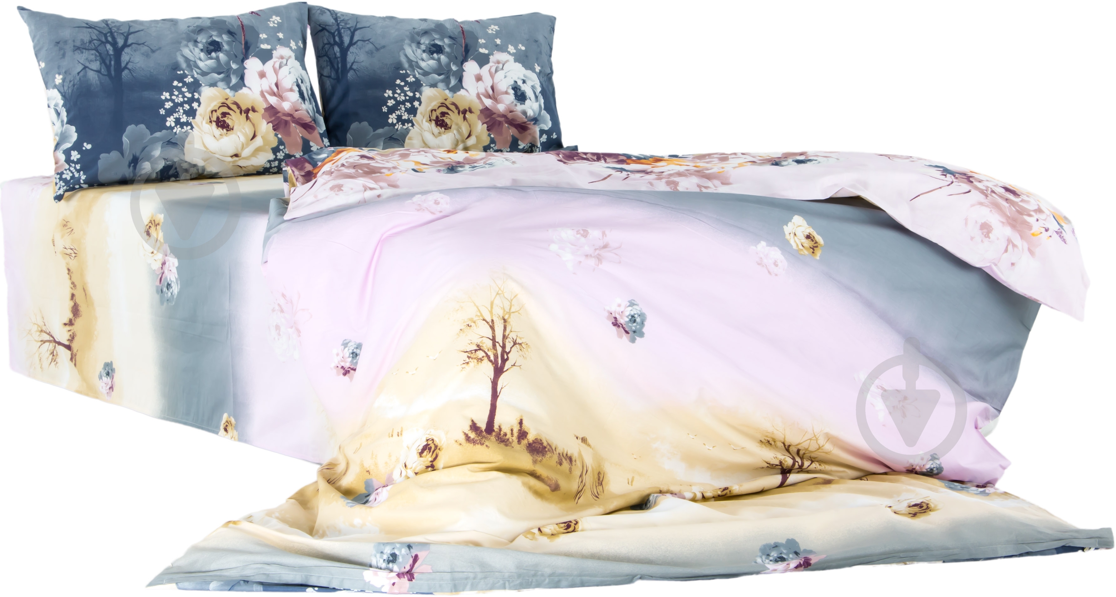 Комплект постельного белья Elegant Bloom 1,5 разноцветный Ibodo - фото 1