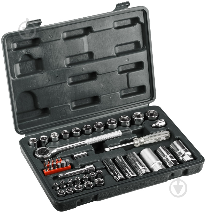 Набор головок Topex 44 шт. 38D233 - фото 1 Набор головок Topex 44 шт. 38D233 - фото 1