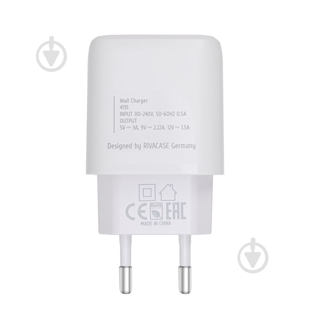 Зарядное устройство RivaCase PS4191 W00 (White) 1 USB Type-C PD 20W - фото 3 Зарядное устройство RivaCase PS4191 W00 (White) 1 USB Type-C PD 20W - фото 3