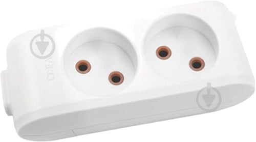 Колодка Viko без заземления 2 гн. без выключателя белый 90112200 - фото 1