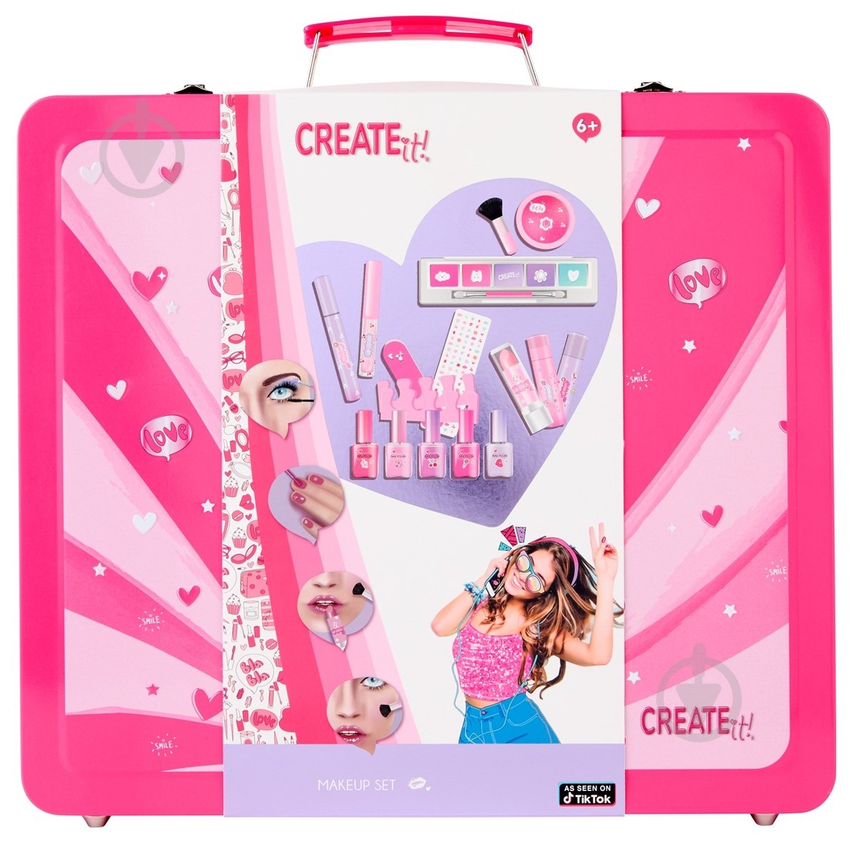 Набір дитячої декоративної косметики CREATE IT! Неон/Глітер у кейсі - фото 1