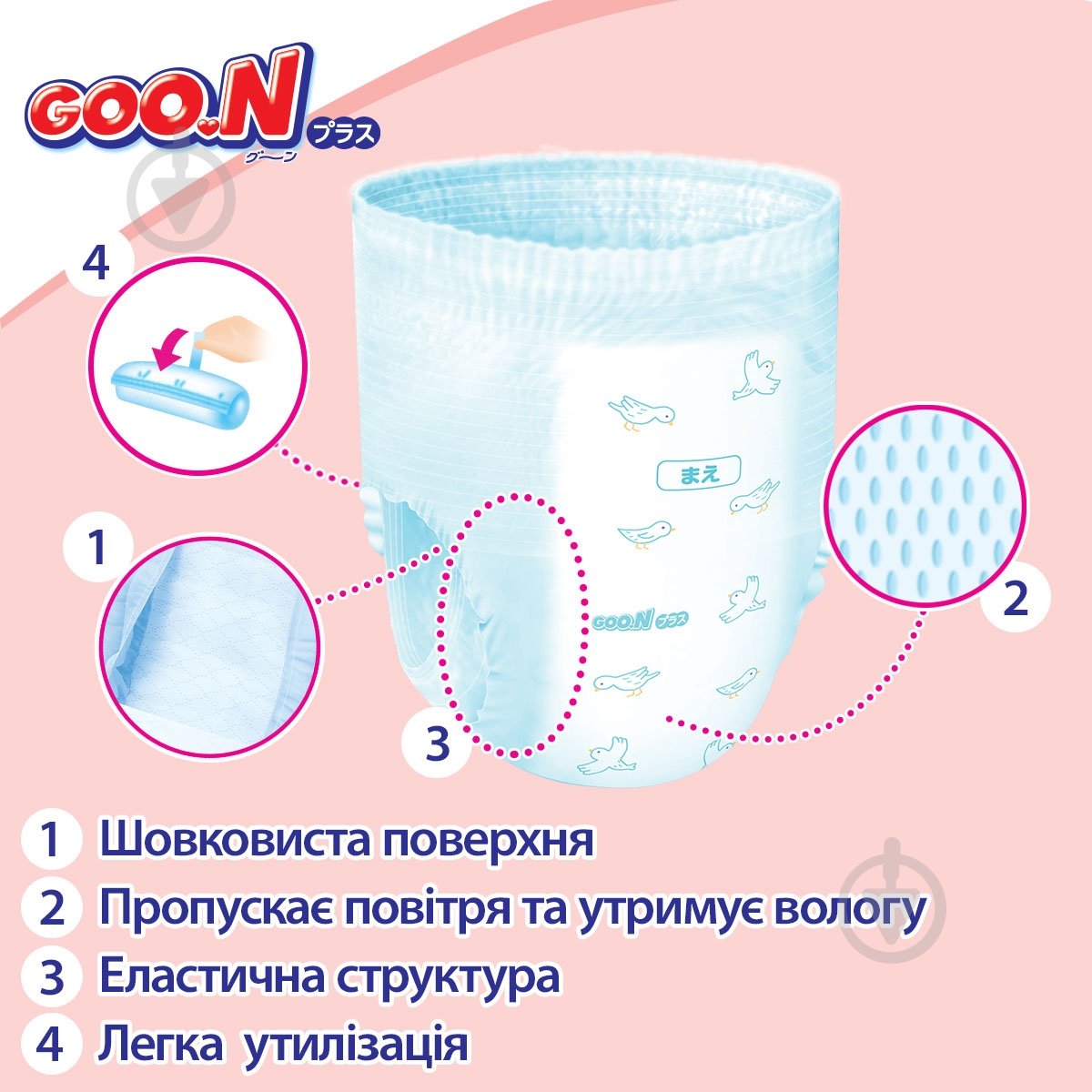Подгузники-трусики Goo.N Plus M 6-12 кг 52 шт. - фото 8 Подгузники-трусики Goo.N Plus M 6-12 кг 52 шт. - фото 8