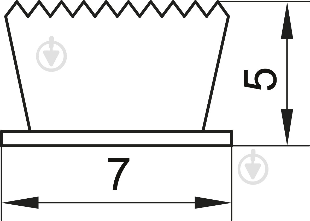 Пилозахисна щітка DC для шаф купе 7х5 мм, 5,5 м, коричнева, на клейкій основі - фото 2