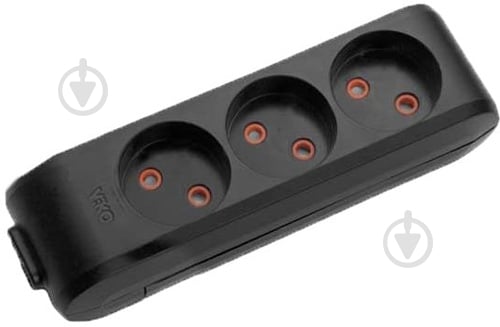 Колодка Viko без заземления 3 гн. без выключателя черный 90132300 - фото 1 Колодка Viko без заземления 3 гн. без выключателя черный 90132300 - фото 1