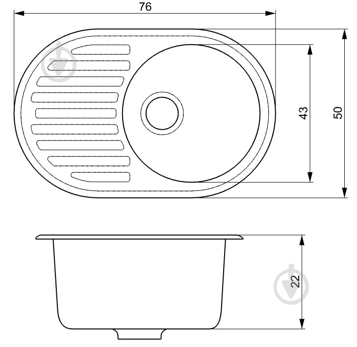 Мийка для кухні Water House Modus MMO 02.77 grey - фото 3